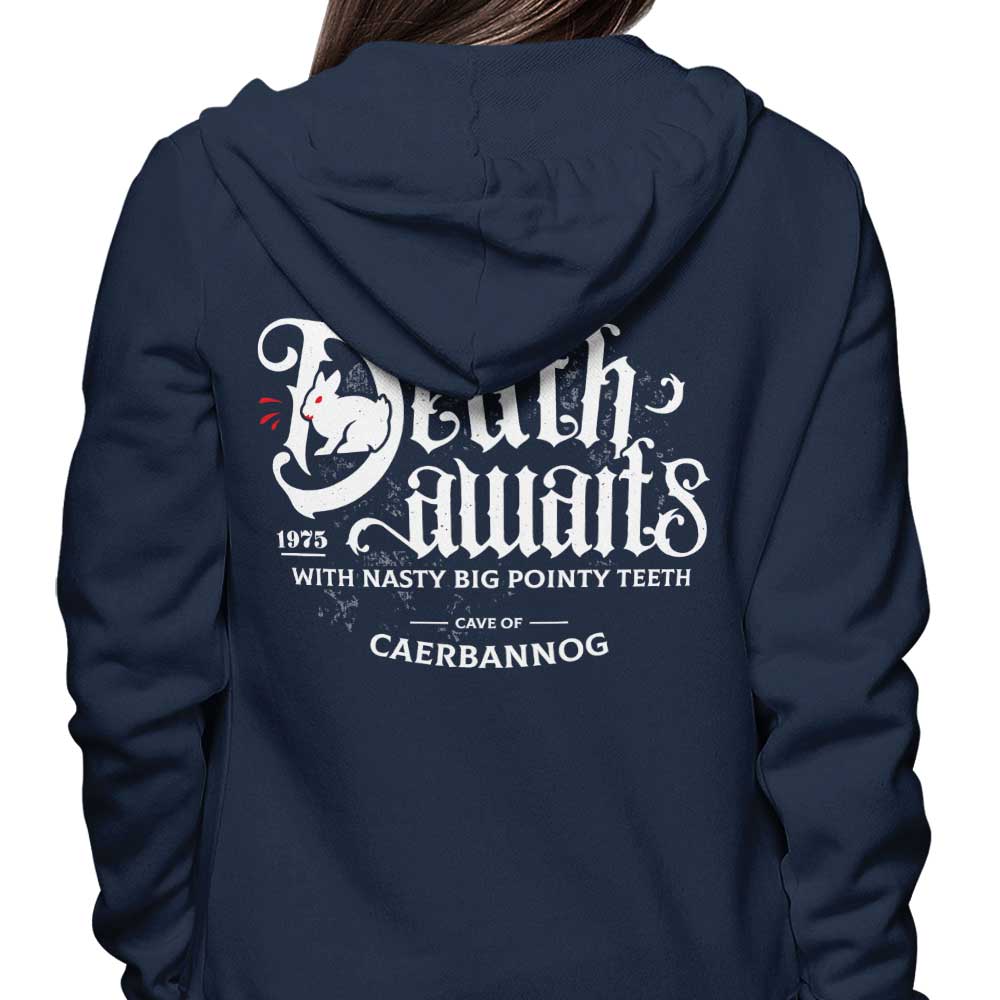 Logozaste Death Awaits Men's and Women's Zip Up and Pullover Hoodies