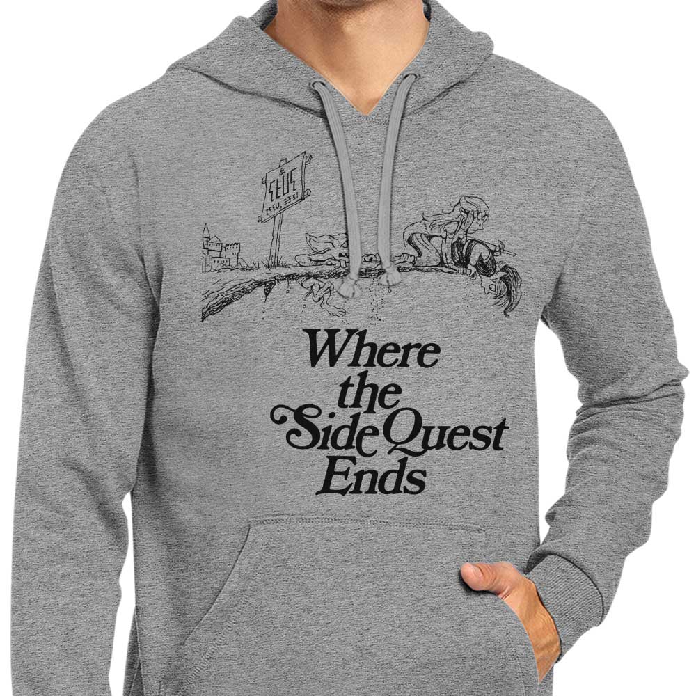 Where the Side Quest Ends - Stylish Zip Up and Pullover Hoodies