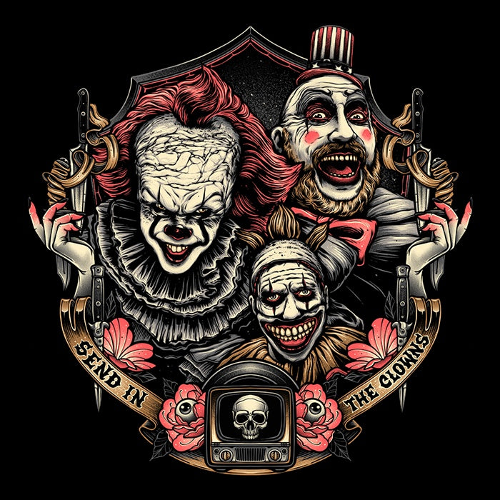 Unique 'Send in the Clowns' Hoodie by Glitchygorilla