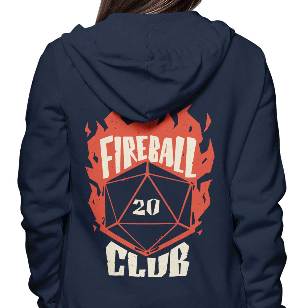 Studio Mootant's Fireball Club Fashionable Zip-up and Pullover Hoodies