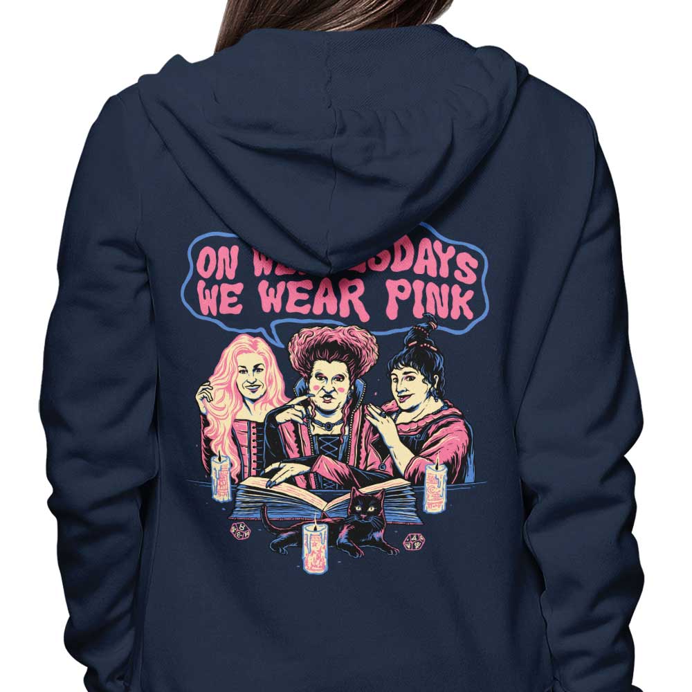 Stylish Pink 'Witches Wear Pink' Hoodie by Momma Gorilla