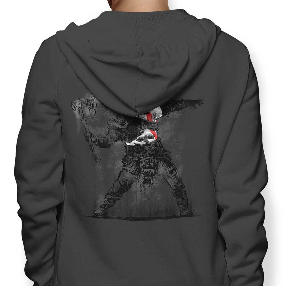 Zascanauta's God Throwing Axe Design Zip-Up and Pullover Hoodies