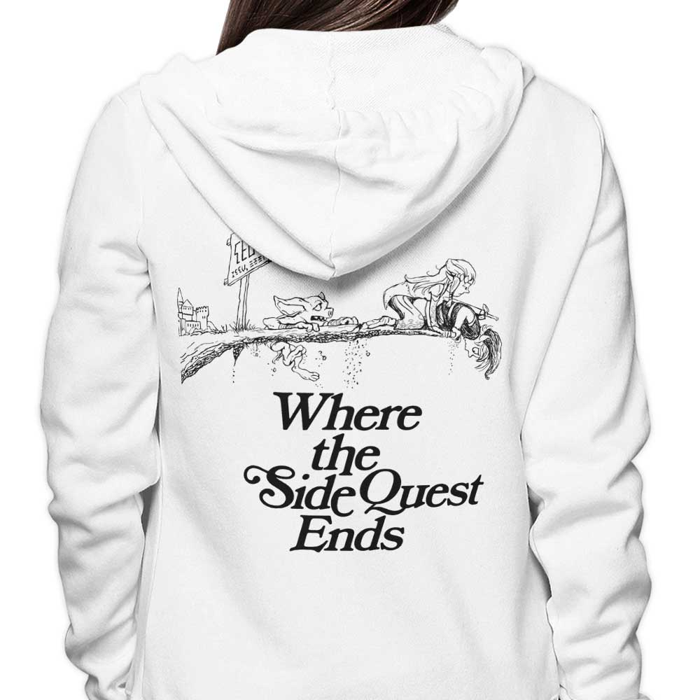 Where the Side Quest Ends - Stylish Zip Up and Pullover Hoodies