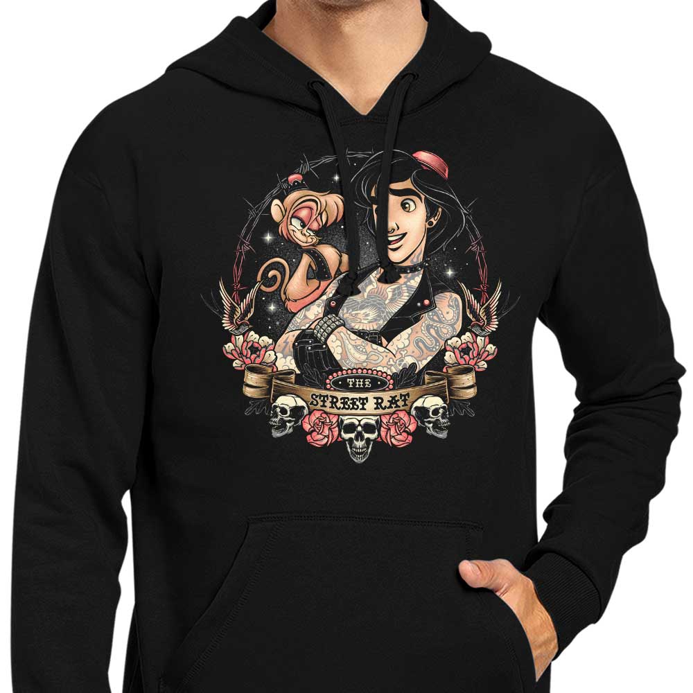 Momma Gorilla's Trendy Street Rat Zip-Up and Pullover Hoodies in S - 4XL