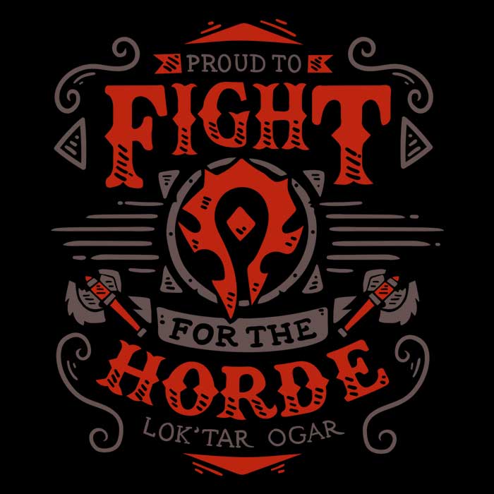 Typhoonic Art's 'Fight for the Horde' 8.5oz Zip-Up & Pullover Hoodies
