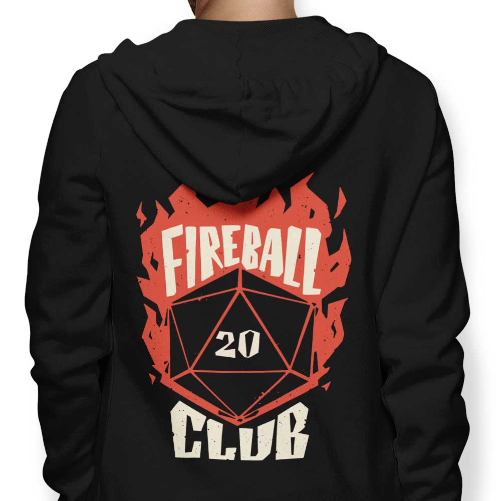 Studio Mootant's Fireball Club Fashionable Zip-up and Pullover Hoodies