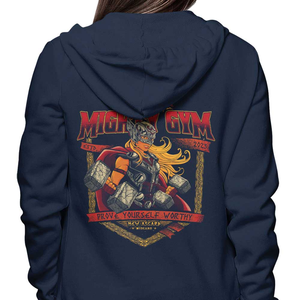 Powerful Mighty Gym Branded Zip-Up and Pullover Hoodies for Fitness Enthusiasts