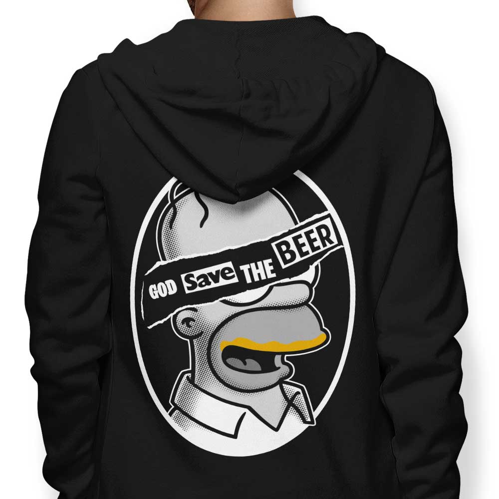 God Save the Beer Zip Up and Pullover Hoodies by Firebeard