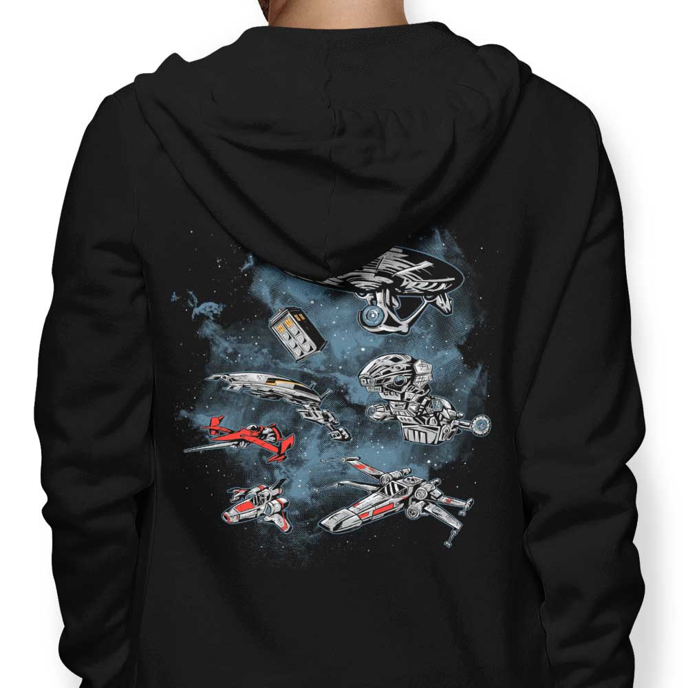 Adam Works' Supreme Space Fleet-themed Hoodie for Cosmic Enthusiasts