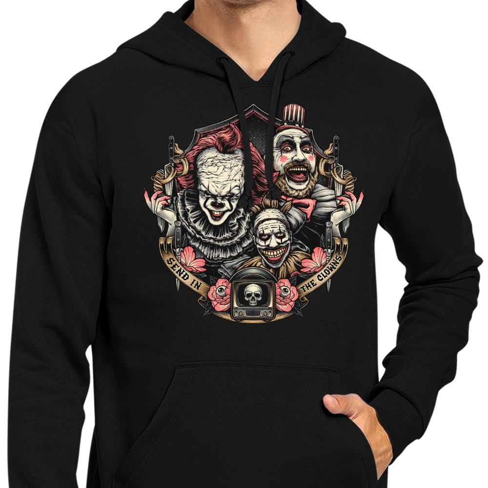 Unique 'Send in the Clowns' Hoodie by Glitchygorilla