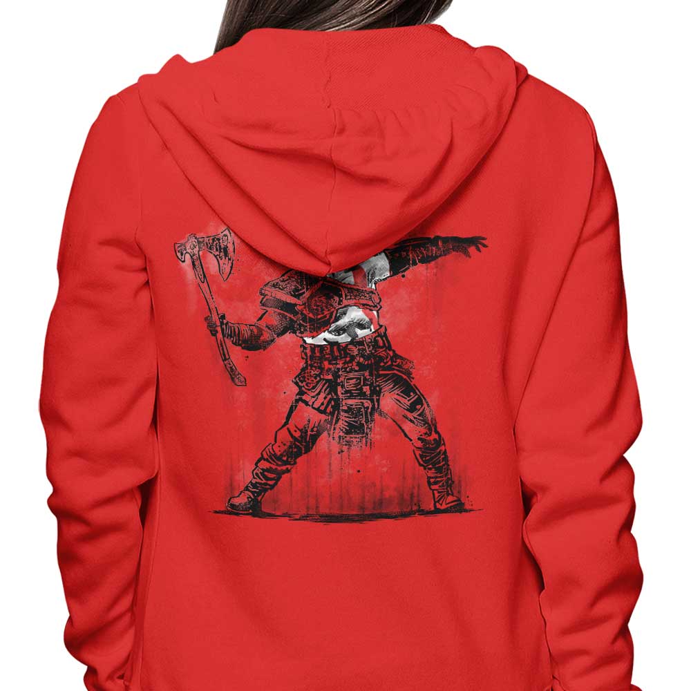 Zascanauta's God Throwing Axe Design Zip-Up and Pullover Hoodies