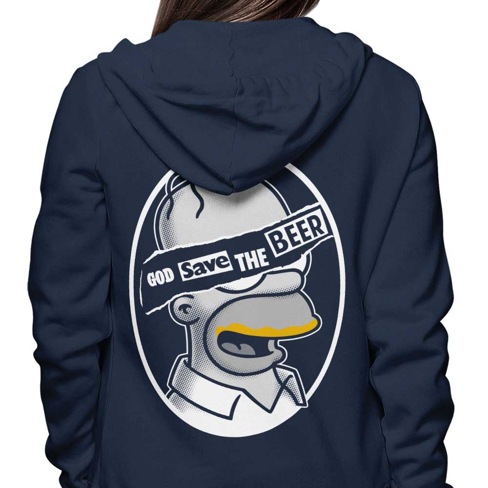 God Save the Beer Zip Up and Pullover Hoodies by Firebeard