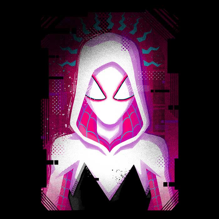 Glitched Gwen 8.5oz 80/20 Cotton/Poly Zip-up and Pullover Hoodies
