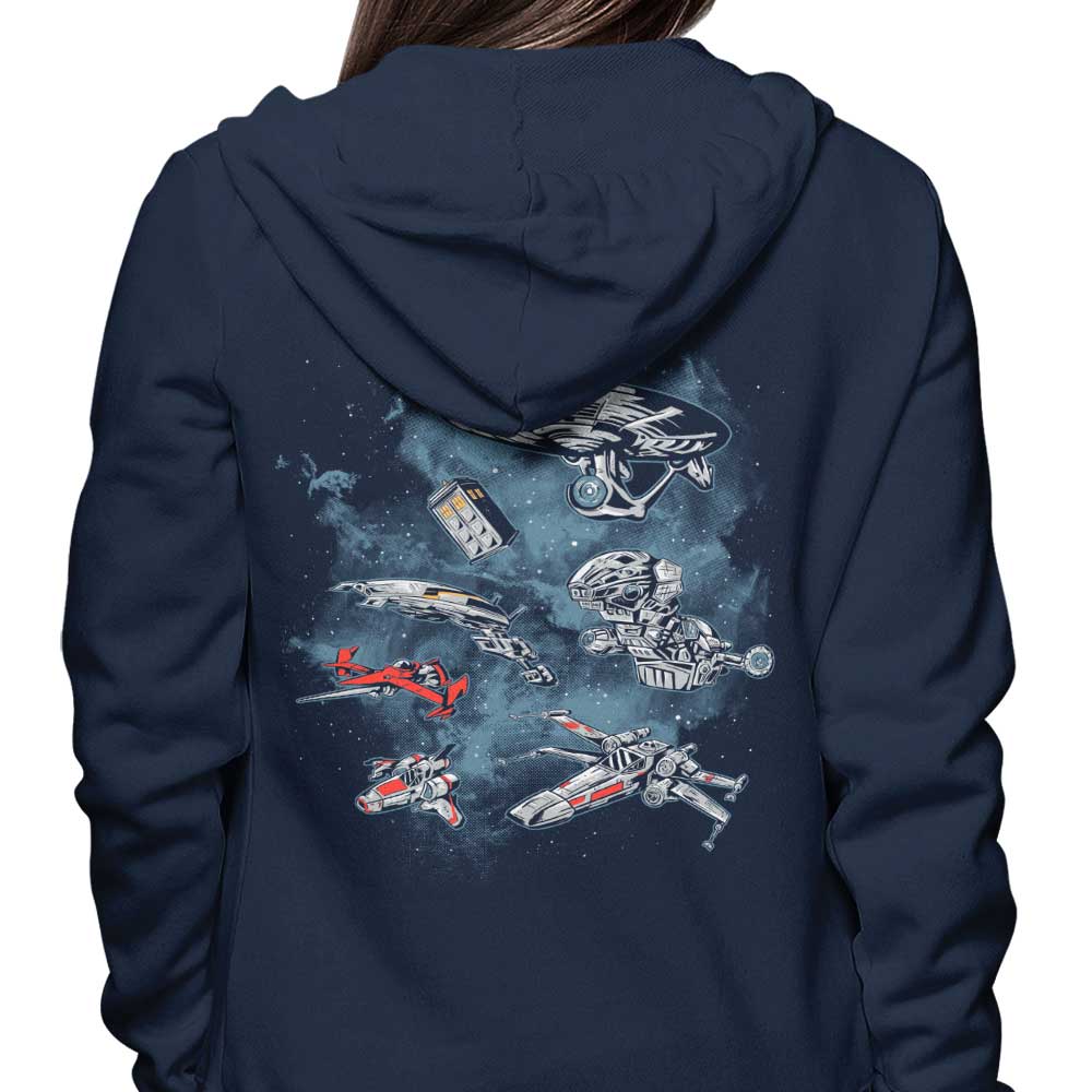 Adam Works' Supreme Space Fleet-themed Hoodie for Cosmic Enthusiasts