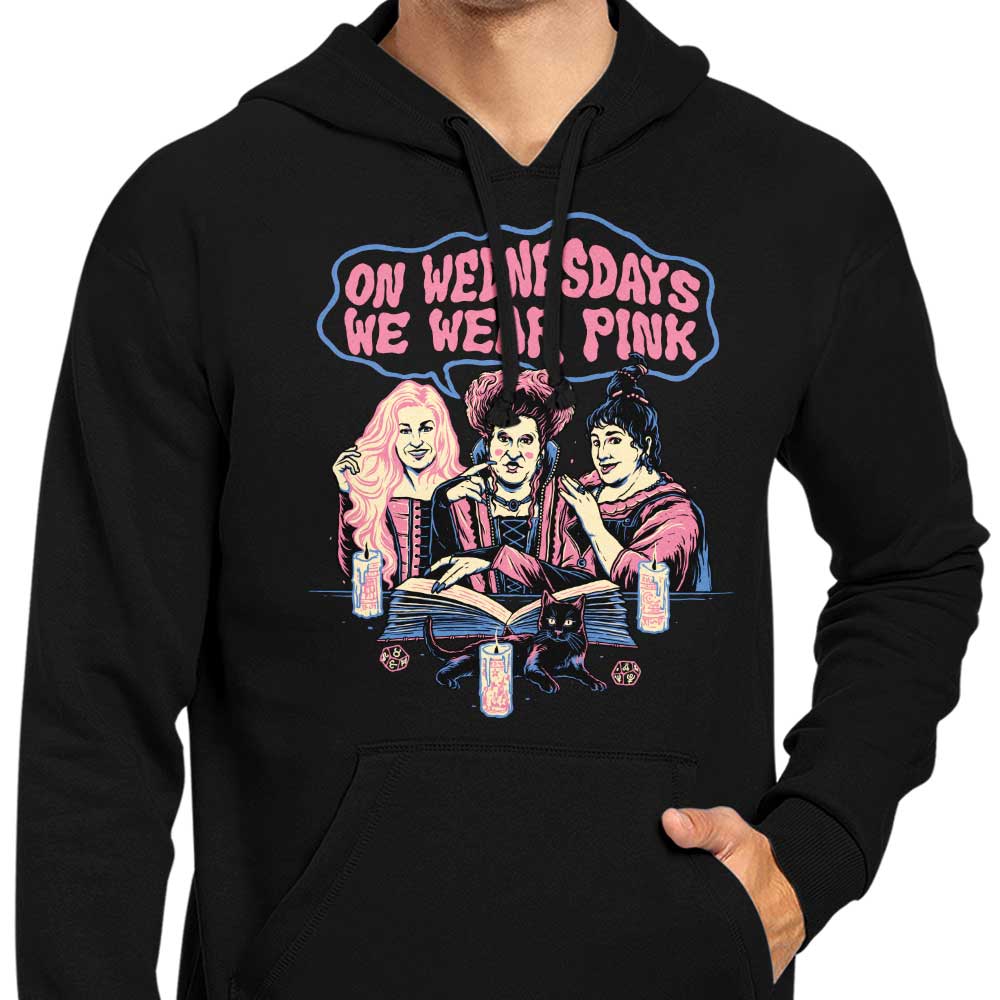 Stylish Pink 'Witches Wear Pink' Hoodie by Momma Gorilla
