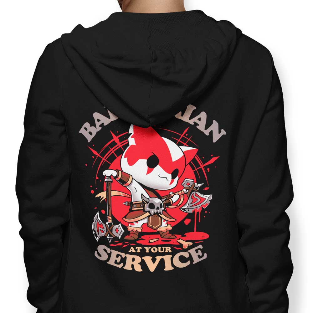 Snouleaf's 'Barbarian at Your Service' Fashionable Hoodie