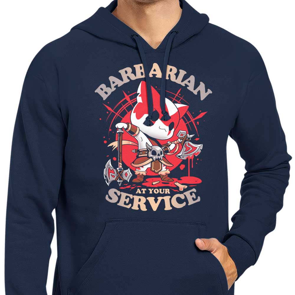 Snouleaf's 'Barbarian at Your Service' Fashionable Hoodie