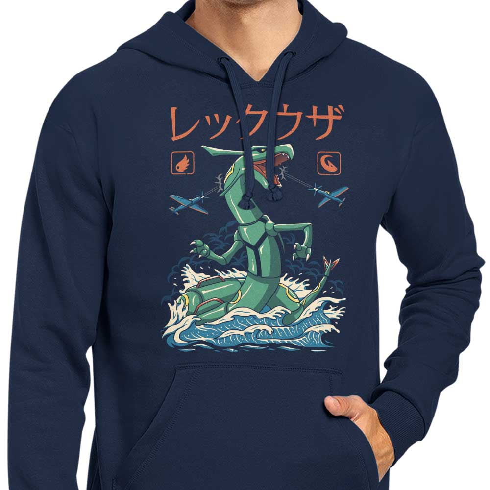 Epic Dragon Flying Kaiju Themed Hoodie for Fashion Enthusiasts
