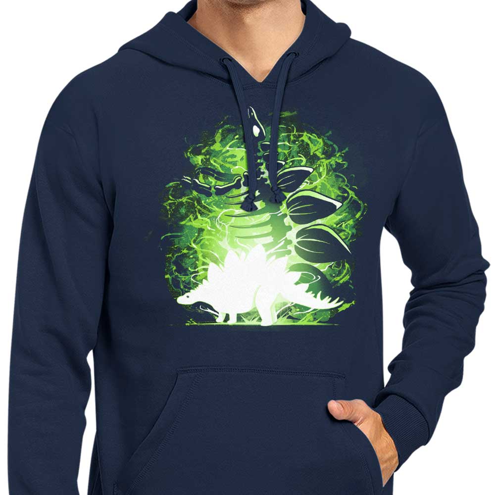 Stylish Stegosaurus Silhouette Printed Hoodie