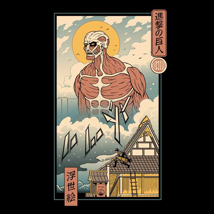 Edo-themed Titan Zip-up and Pullover Hoodies by XENOS