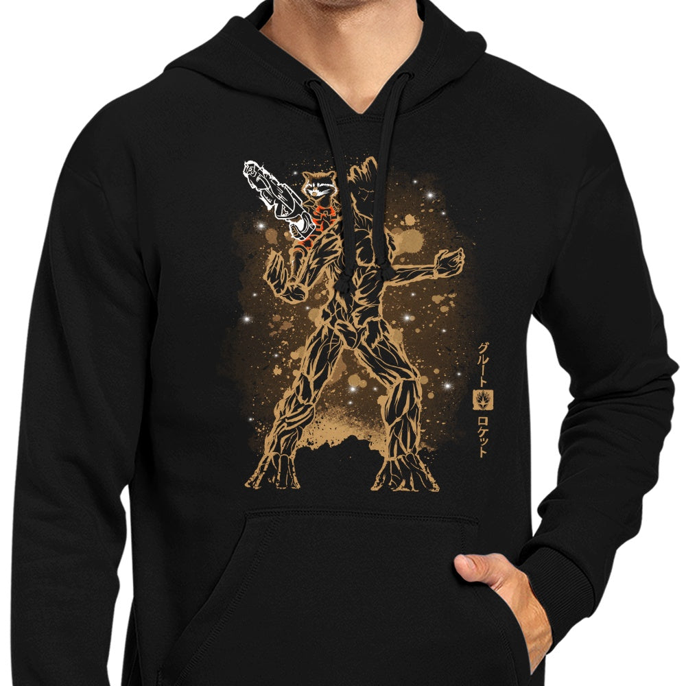 Soulkr's Cozy Tree and Raccoon Design Hoodie