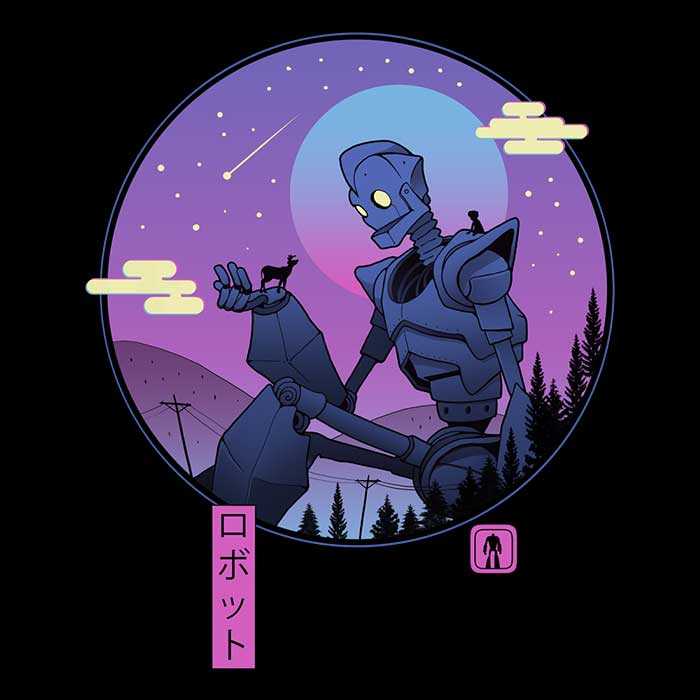 XENOS Comfortable 80/20 Cotton/Poly The Gentle Robot Hoodies