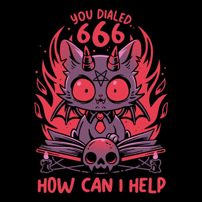 Stylish Satanic Support Cat Hoodie by Snouleaf
