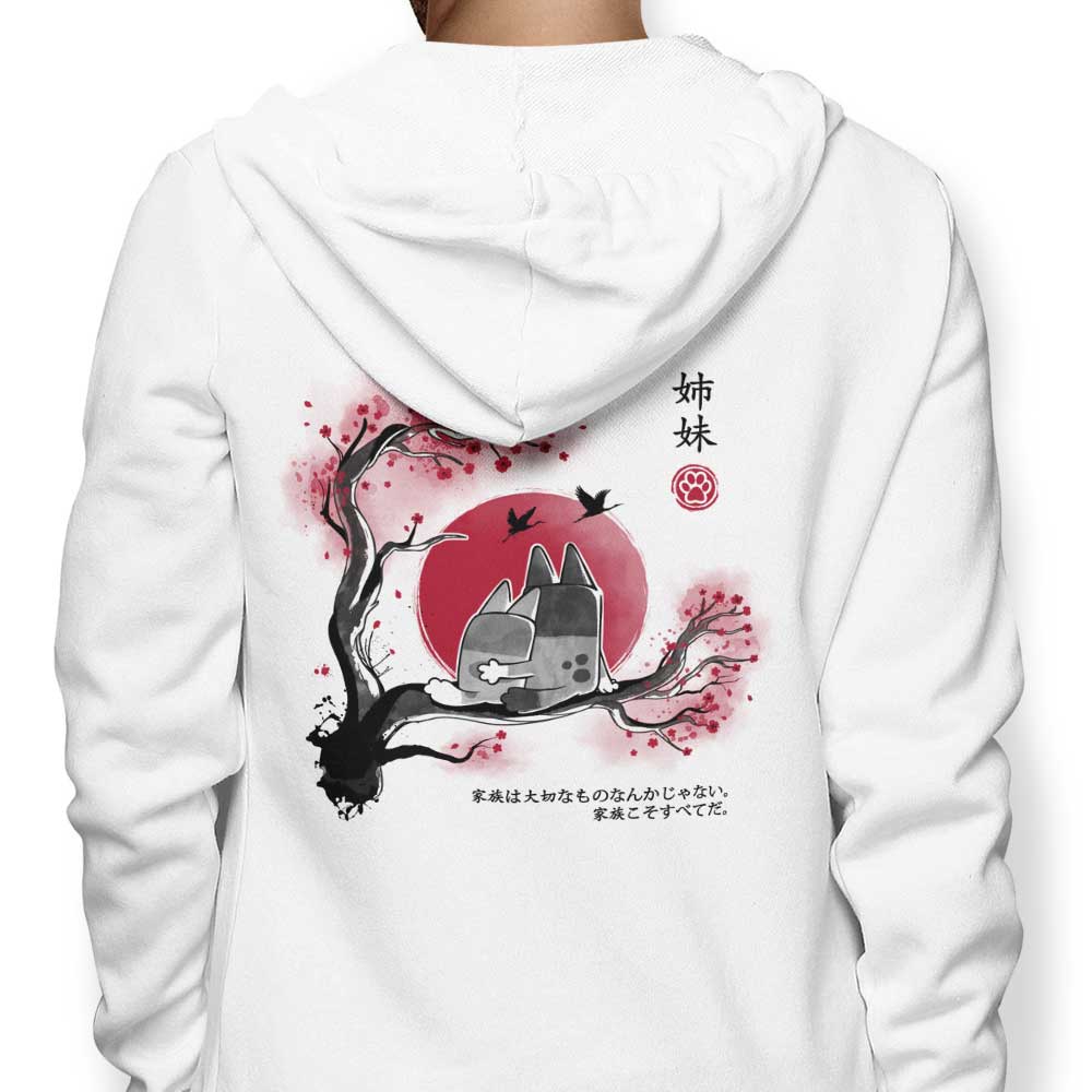 Stylish Retro Heeler Sumi - e Hoodie for Trendy Wear