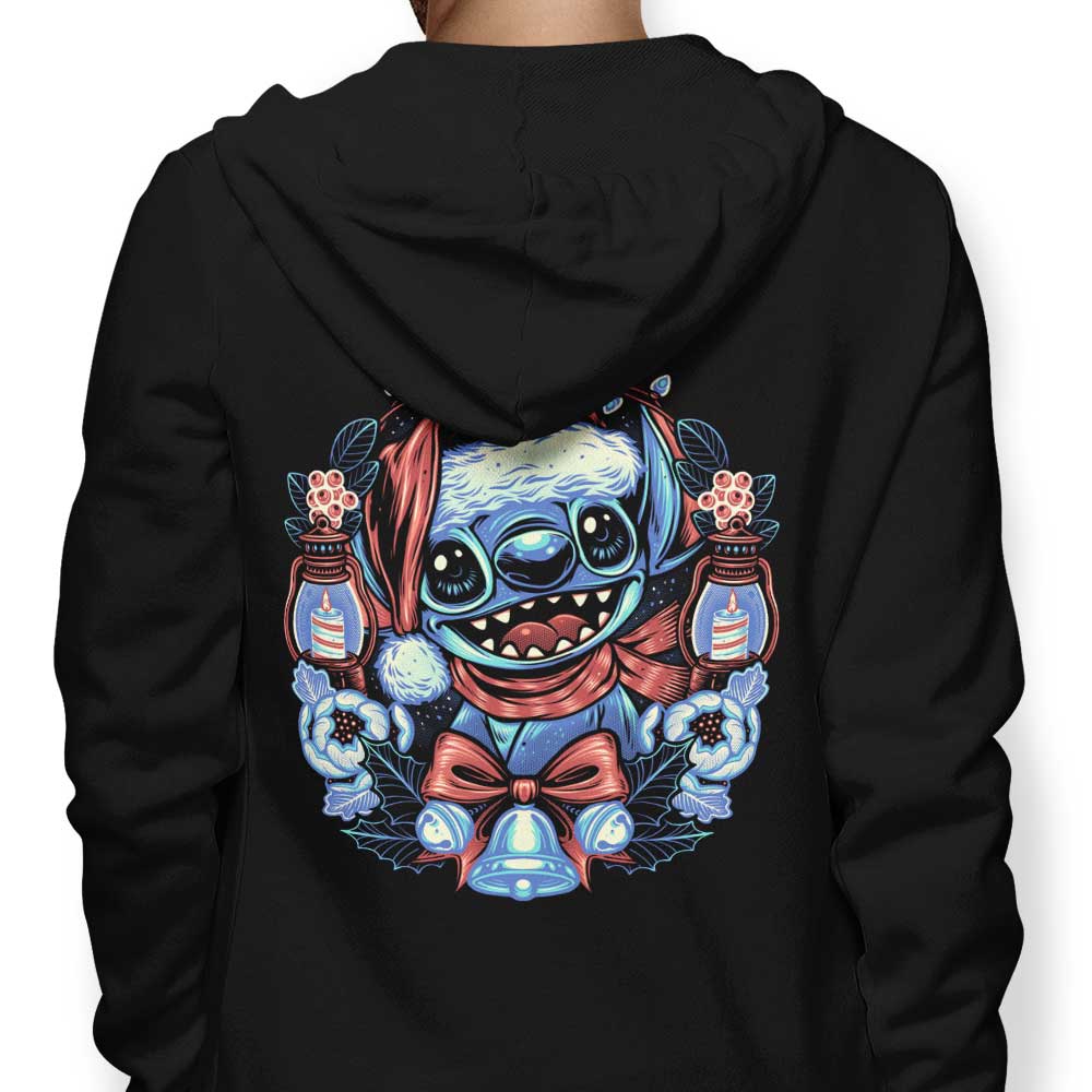 Unique Christmas Alien-themed Hoodie by Glitchygorilla