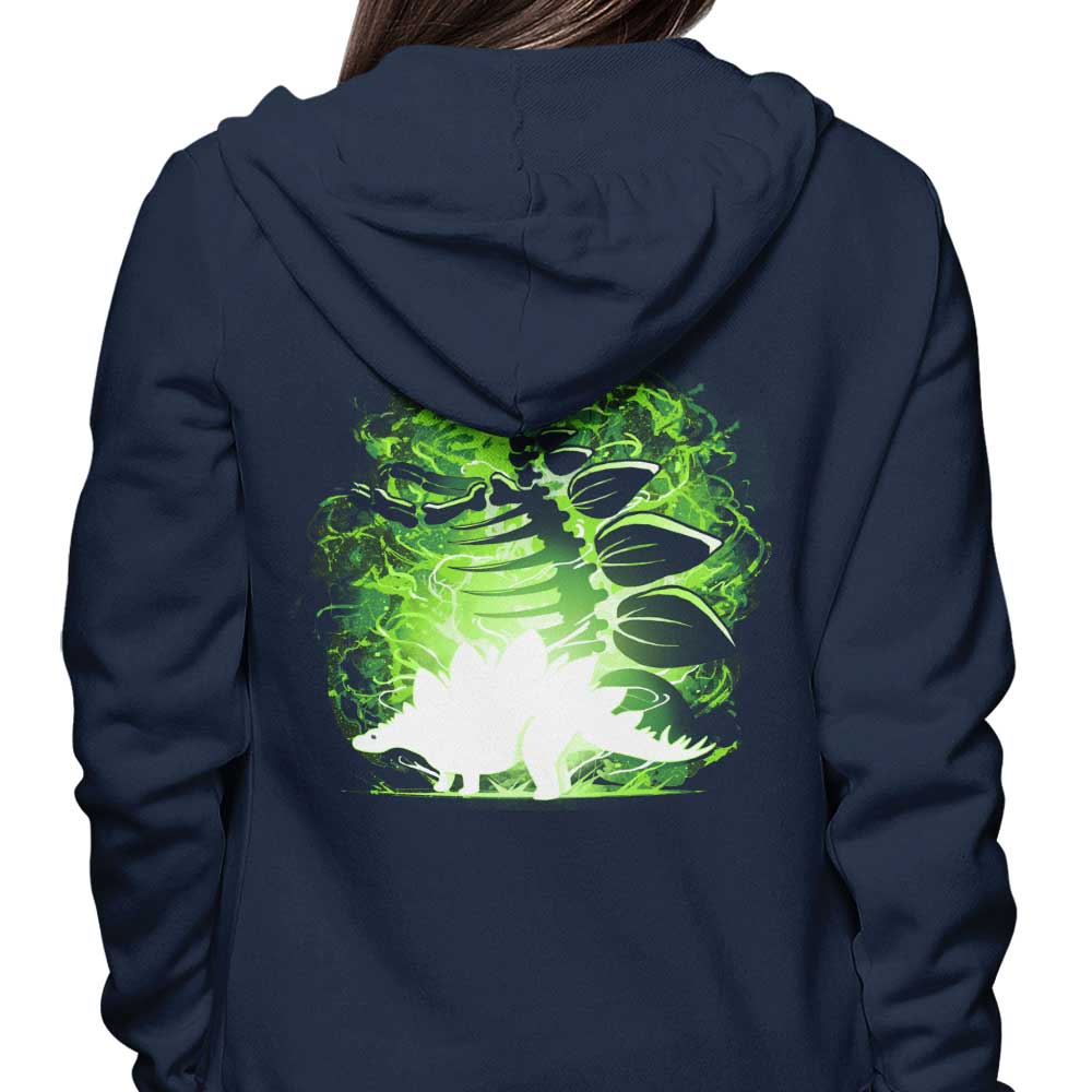 Stylish Stegosaurus Silhouette Printed Hoodie