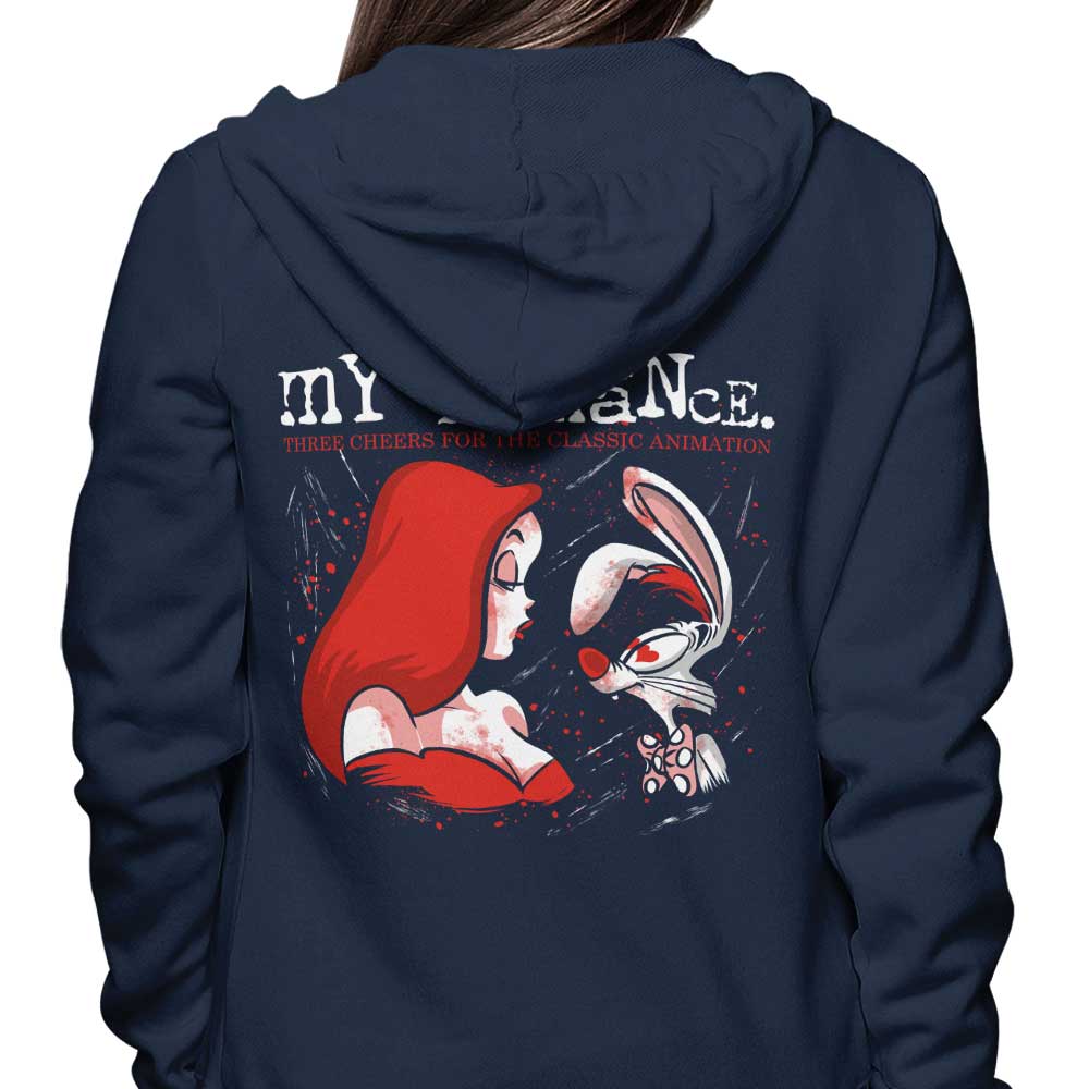 Stylish 'My Cartoon Romance' Hoodie by Zascanauta