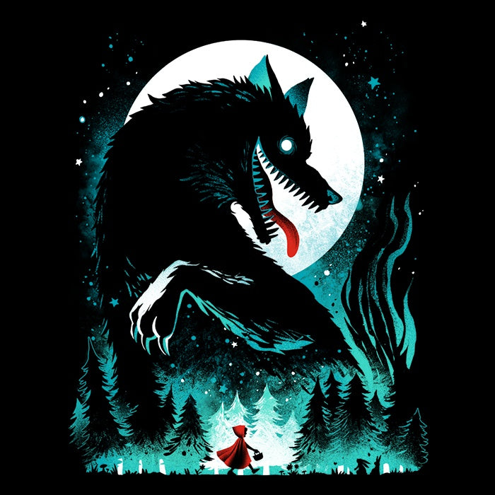 Fairy Tale Wolf-themed Hooded Sweatshirt