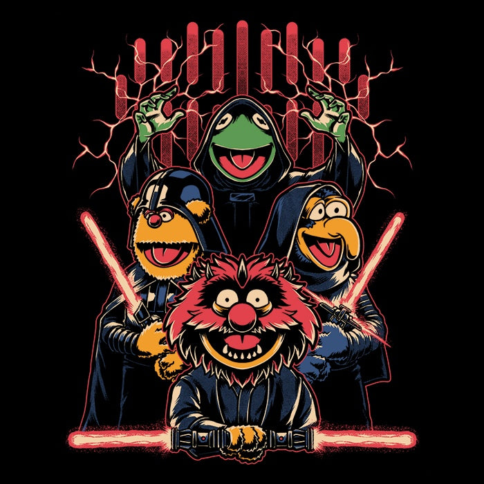 Menacing Dark Puppets Themed Hooded Sweatshirt