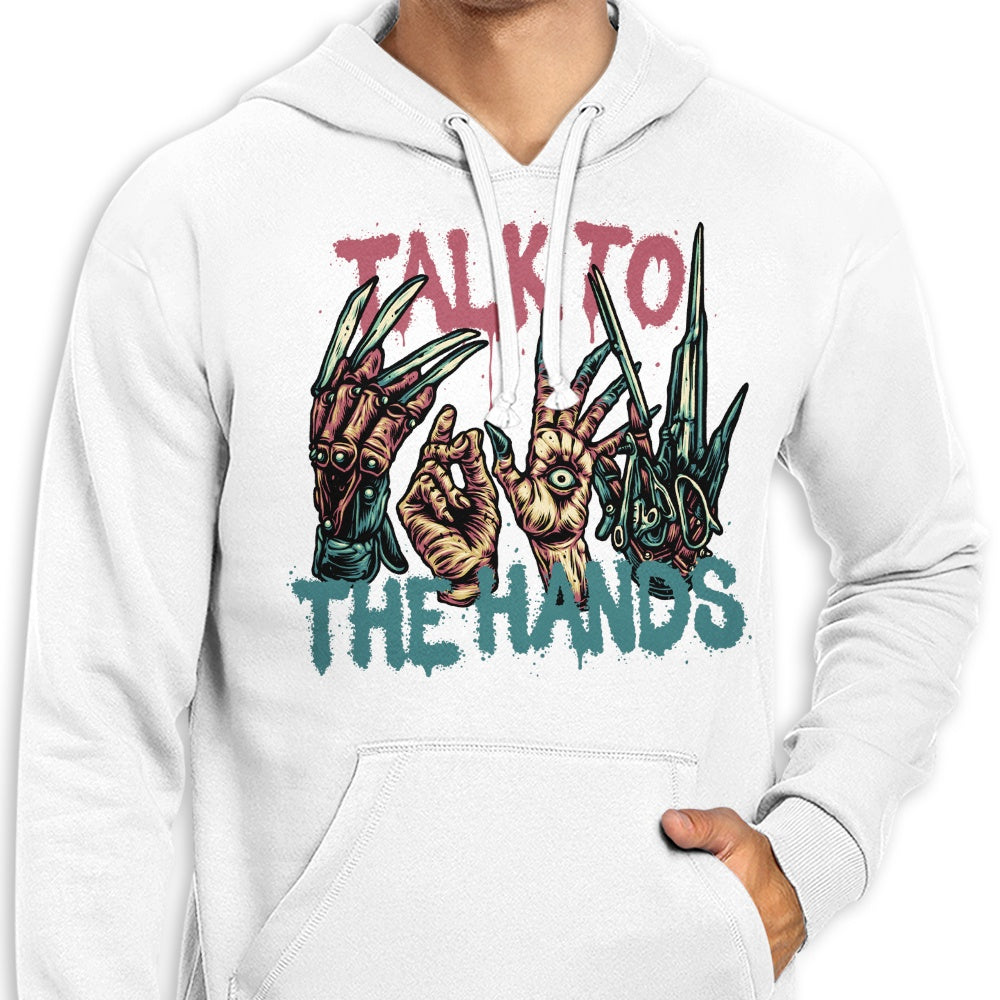 Cool Glitchygorilla 'Talk to the Hands' Hoodie for Trendy Wear