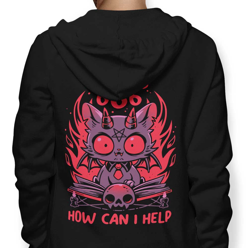 Stylish Satanic Support Cat Hoodie by Snouleaf