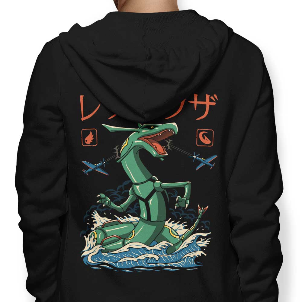 Epic Dragon Flying Kaiju Themed Hoodie for Fashion Enthusiasts