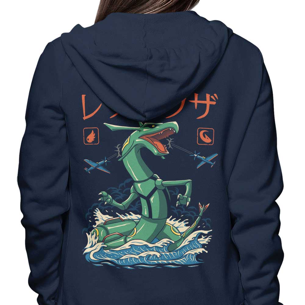 Epic Dragon Flying Kaiju Themed Hoodie for Fashion Enthusiasts