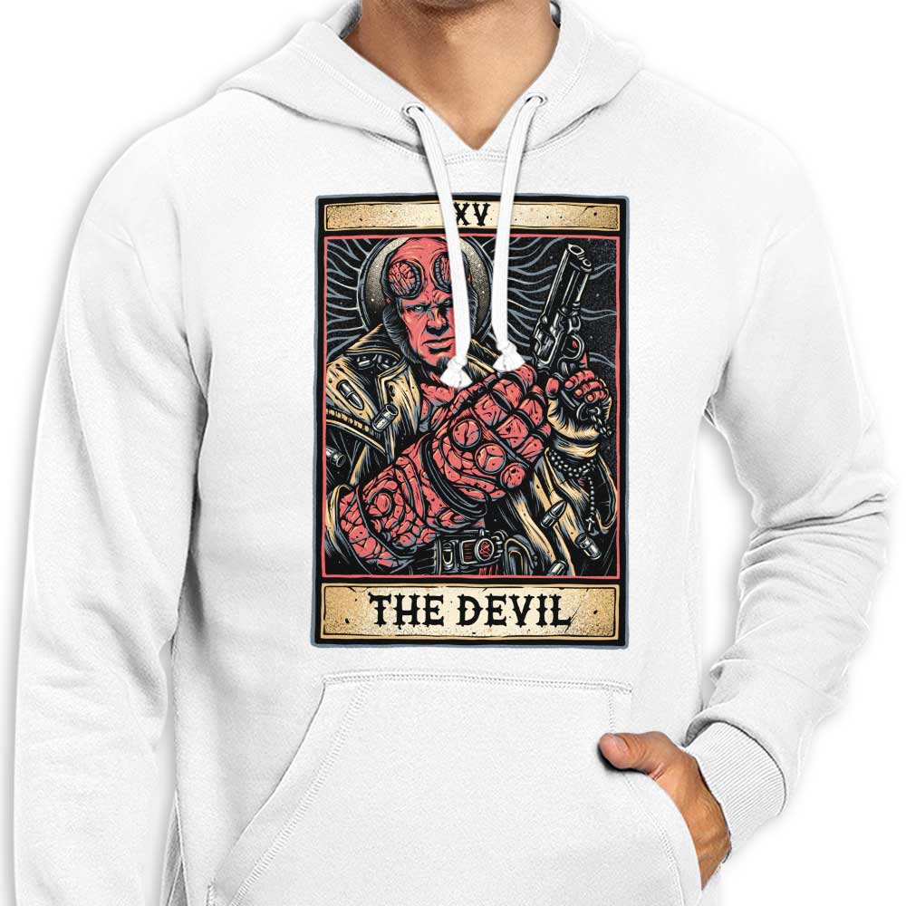 XV: The Devil - Stylish Men's or Women's Hoodie by Glitchygorilla