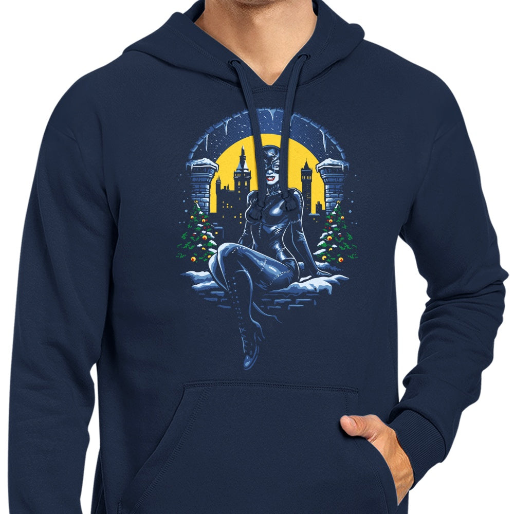 Cozy Christmas Kitty-themed Hoodie by DAObiwan