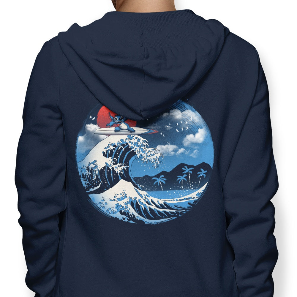 Kaua'i's Majestic Wave - Comfortable Zip Up and Pullover Hoodies