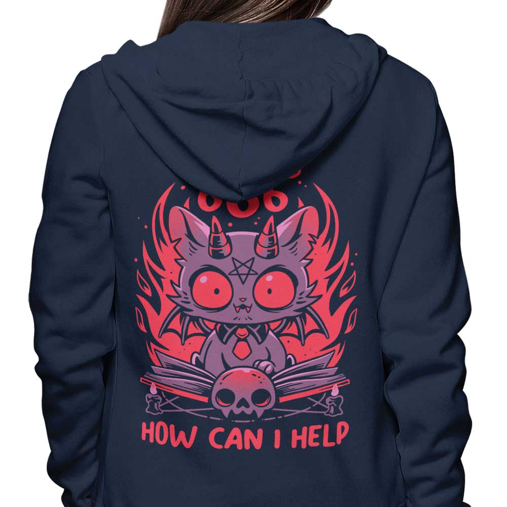 Stylish Satanic Support Cat Hoodie by Snouleaf