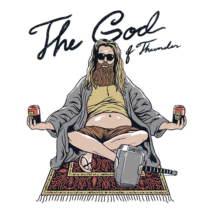 XENOS Thor Lebowski 8.5-Ounce 80/20 Cotton/Poly Zip-Up and Pullover Hoodies