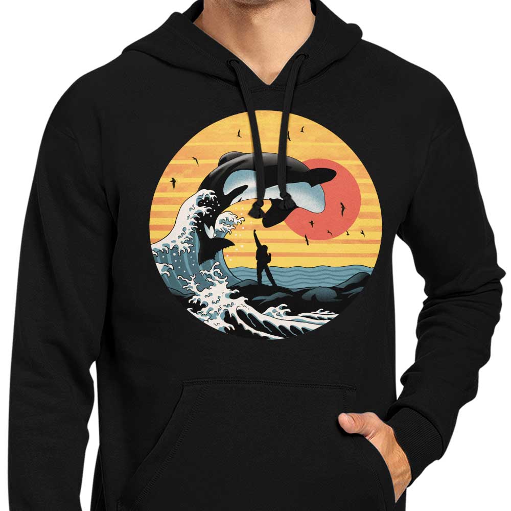 XENOS 'The Great Whale Off Kanagawa' Stylish Zip-Up and Pullover Hoodies