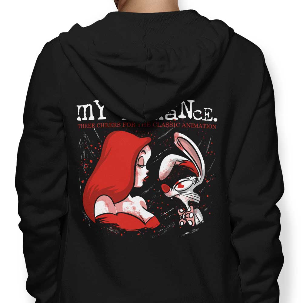 Stylish 'My Cartoon Romance' Hoodie by Zascanauta