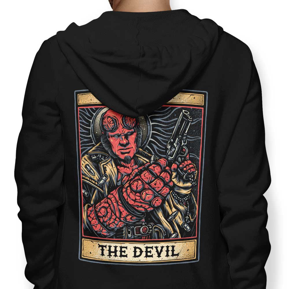XV: The Devil - Stylish Men's or Women's Hoodie by Glitchygorilla