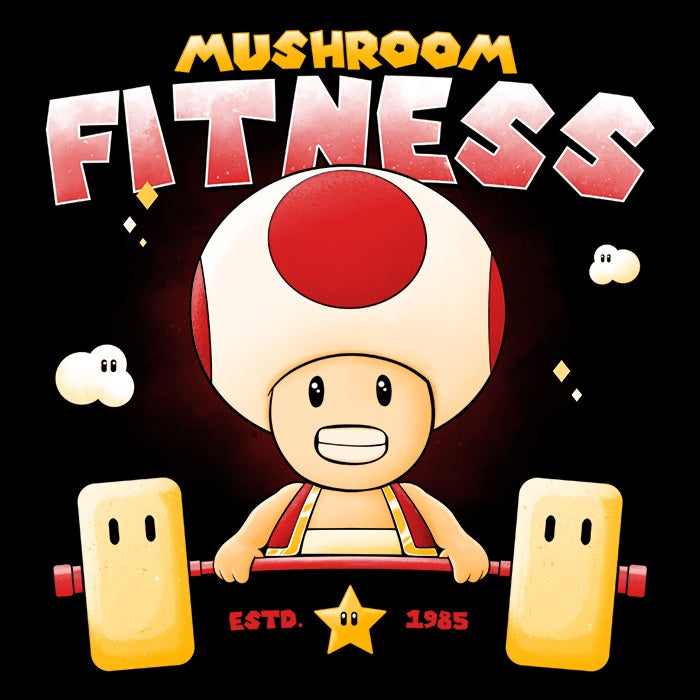 High - Quality Mushroom - Inspired Fitness Hoodie by Teesgeex