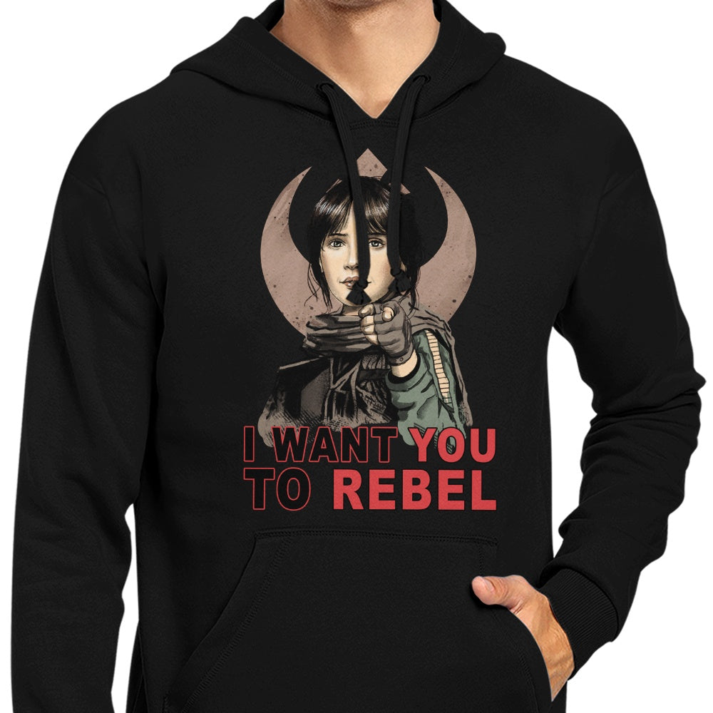 XENOS 'I Want You to Rebel' Stylish Zip Up and Pullover Hoodies