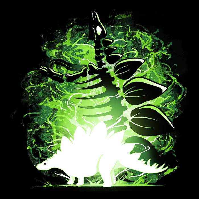 Stylish Stegosaurus Silhouette Printed Hoodie