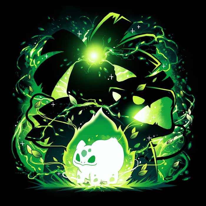 Vibrant Frenzy Plant Design Hooded Sweatshirt
