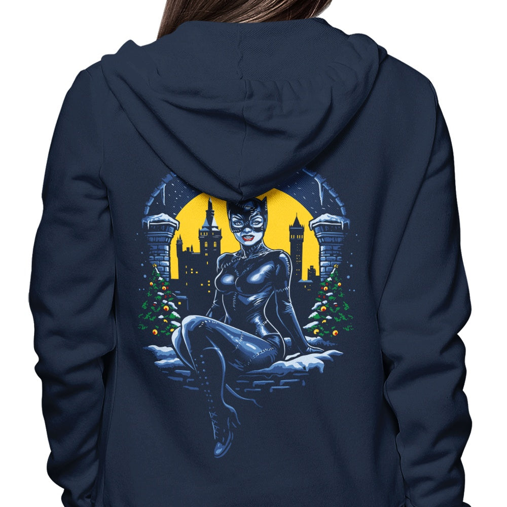 Cozy Christmas Kitty-themed Hoodie by DAObiwan